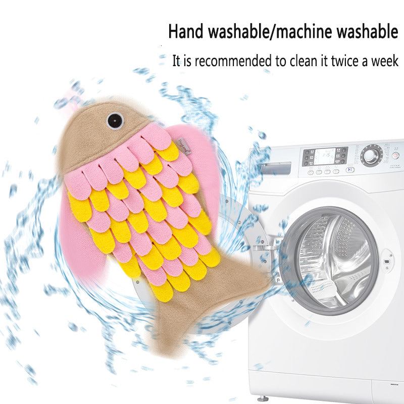 Fish-Shaped Cat Sniffing Pad, Food Puzzle