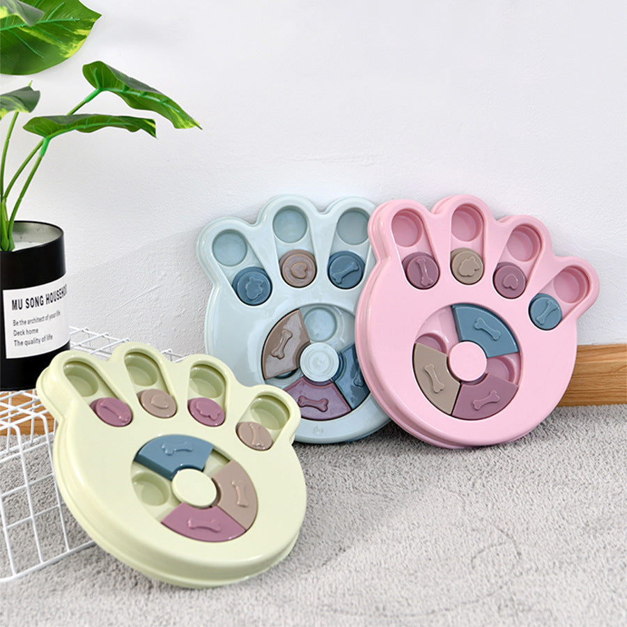 Claw Print Dog Toy, Pet Puzzle Slow Food Toy
