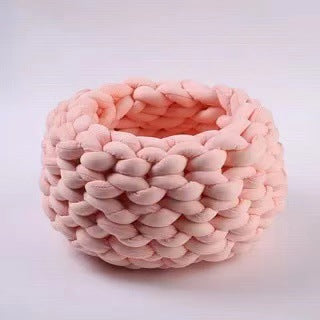 Filled Cotton Hand-Woven Cat Bed