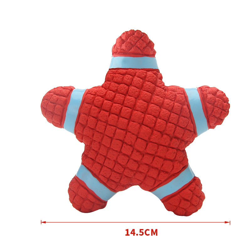 Latex Starfish / Donut Dog Toy