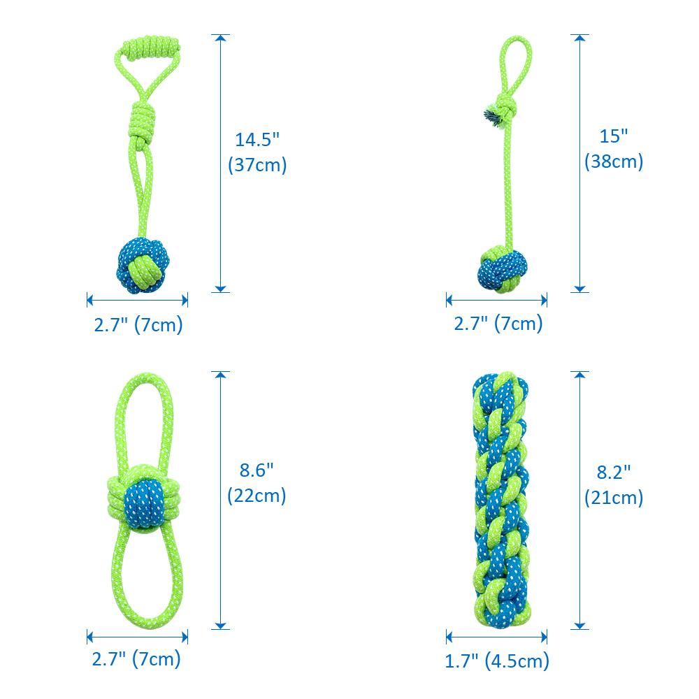 Cotton Dog Rope Toy, Knot Puppy Chew Teething Toys