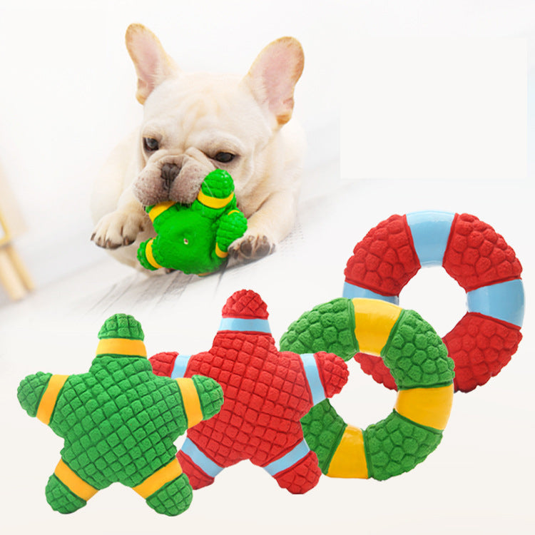Latex Starfish / Donut Dog Toy