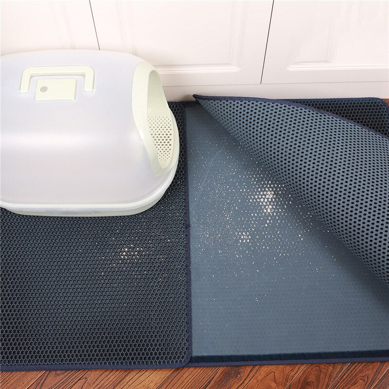 Double Layer Cat Litter Trapping Cat Mat