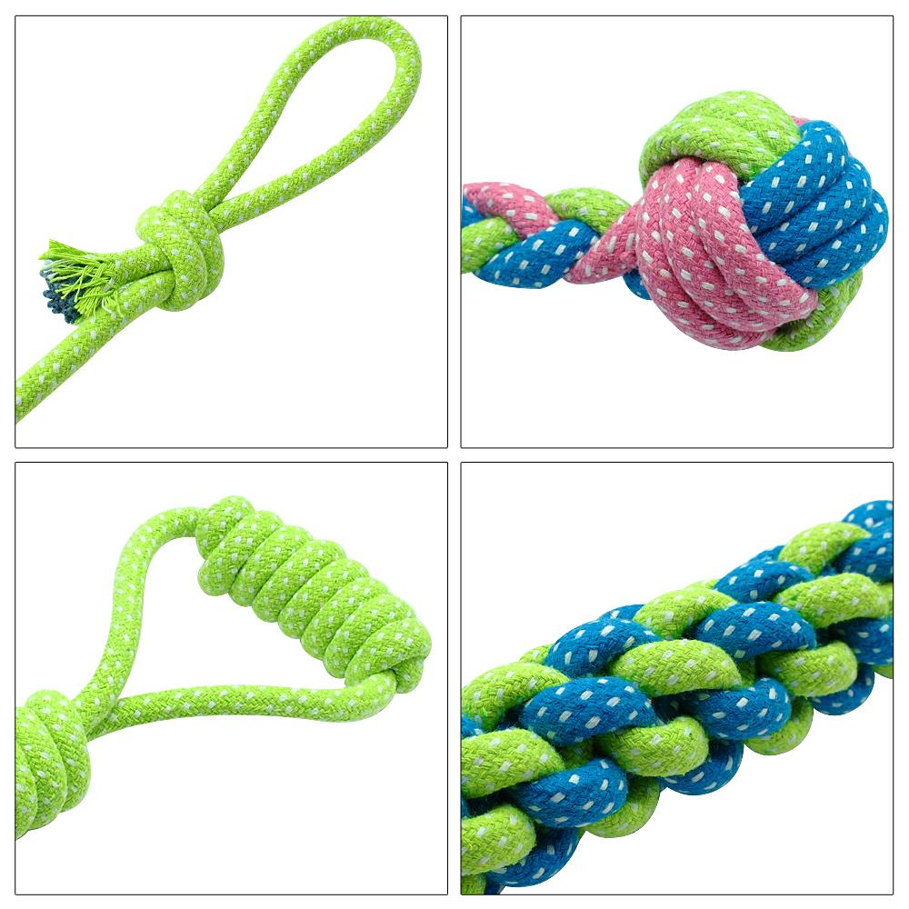 Cotton Dog Rope Toy, Knot Puppy Chew Teething Toys