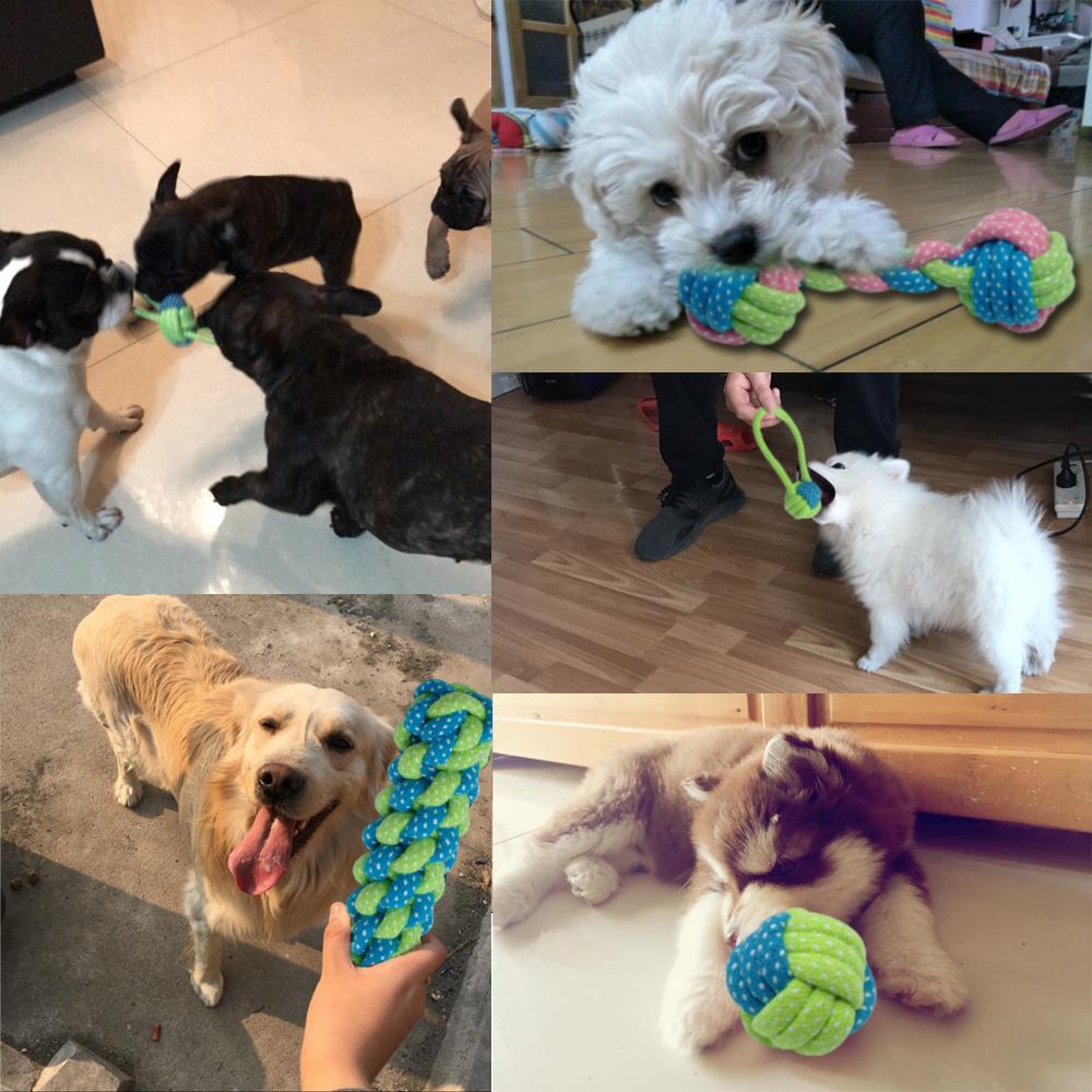 Cotton Dog Rope Toy, Knot Puppy Chew Teething Toys