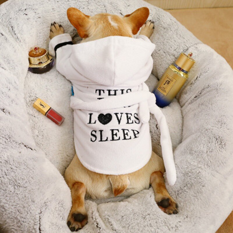 "This Dog Loves Sleep" Dog Robe