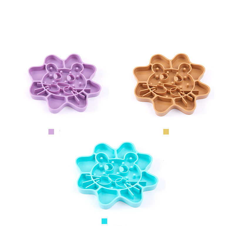 Cat Face Slow Food Bowl, Anti Choking Dog / Cat Bowl