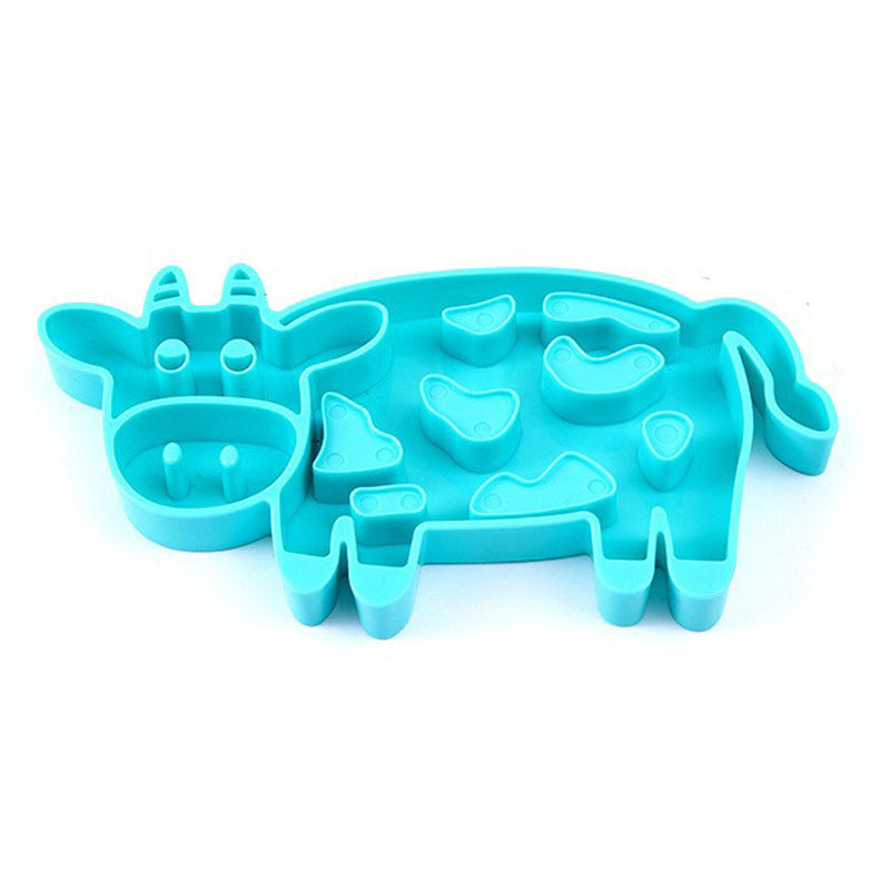 Anti-Choking Slow Feeding Cow Shaped Dog Dish