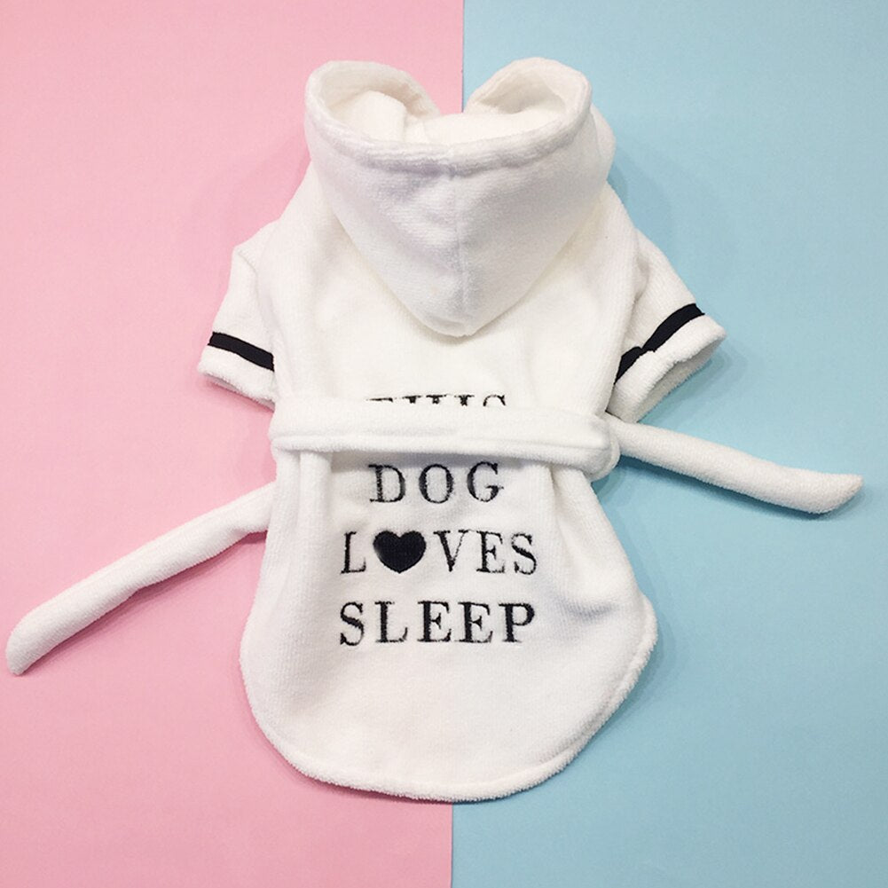"This Dog Loves Sleep" Dog Robe