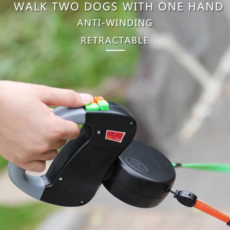 Anti-Winding Double-Headed Traction Rope for Small and Medium Dogs