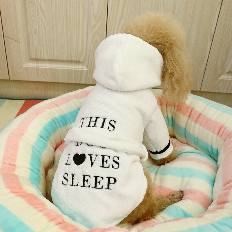 "This Dog Loves Sleep" Dog Robe