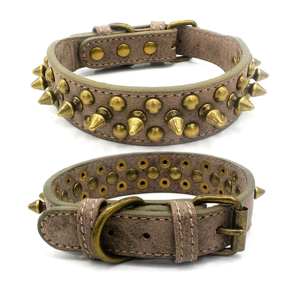 Antique Copper Rivet Pet Collar