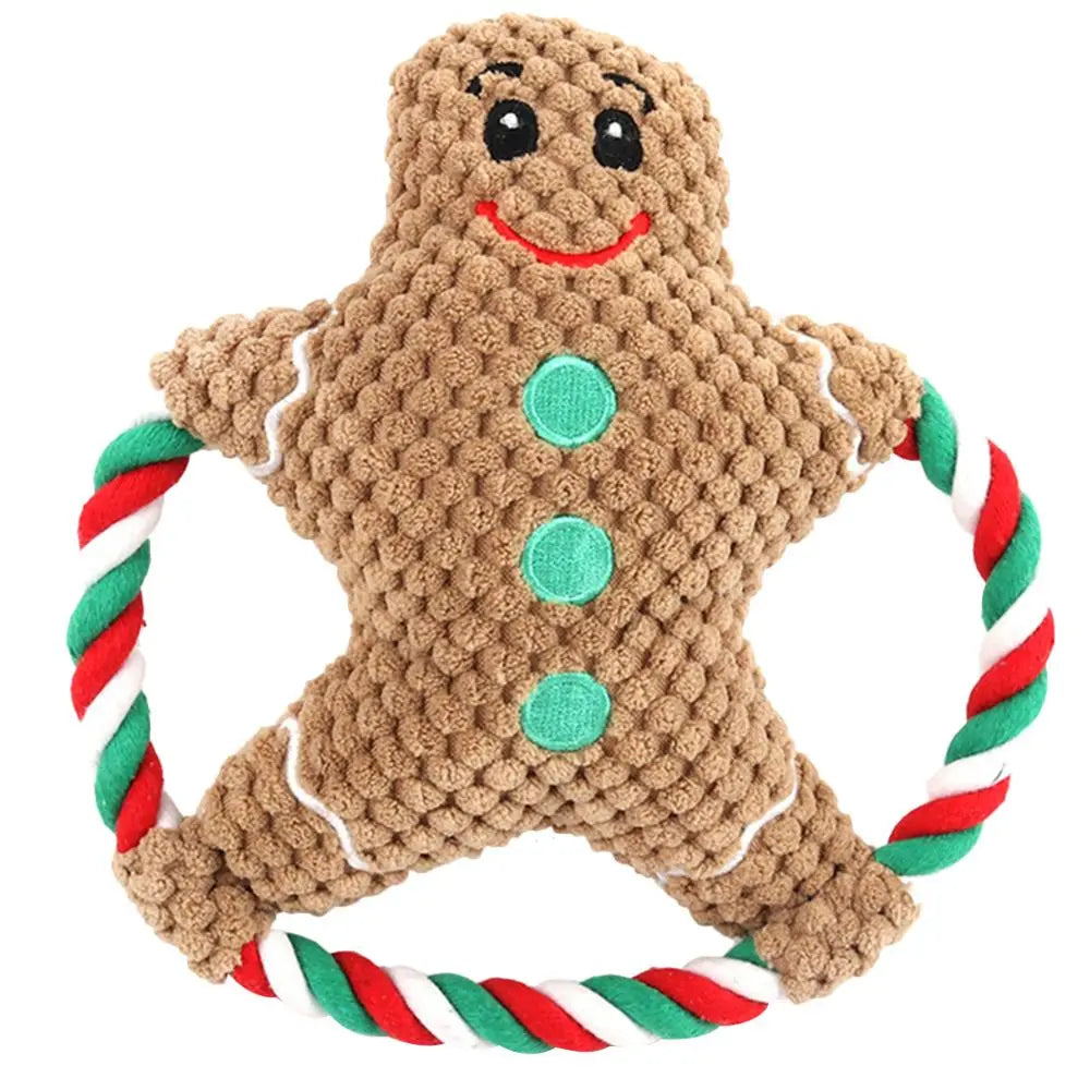 Christmas Themed Dog Squeaker Chew Toys