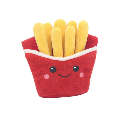 Fast Food Plush Dog Toy, Hamburger, French Fries, Pizza, Milkshake Cup