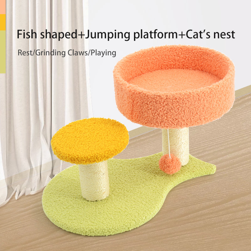 Fish Shaped Cat Stand, Cat Tree Platform