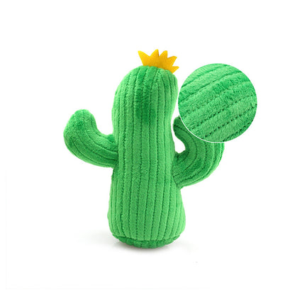 Cactus and Corn Plush Squeaker Dog Toy