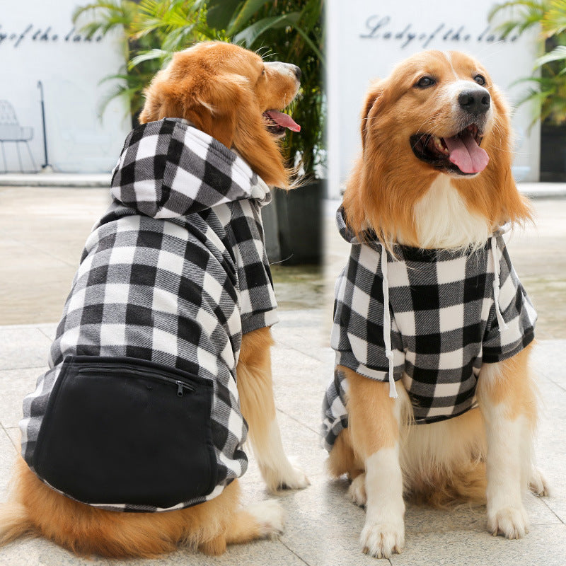 Fleece Zipper Pocket Sweater for Large/Medium Dogs