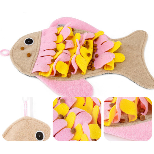 Fish-Shaped Cat Sniffing Pad, Food Puzzle