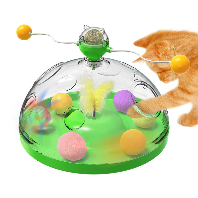 Cat Windmill Mint Toy, Cat Treasure Box Toy