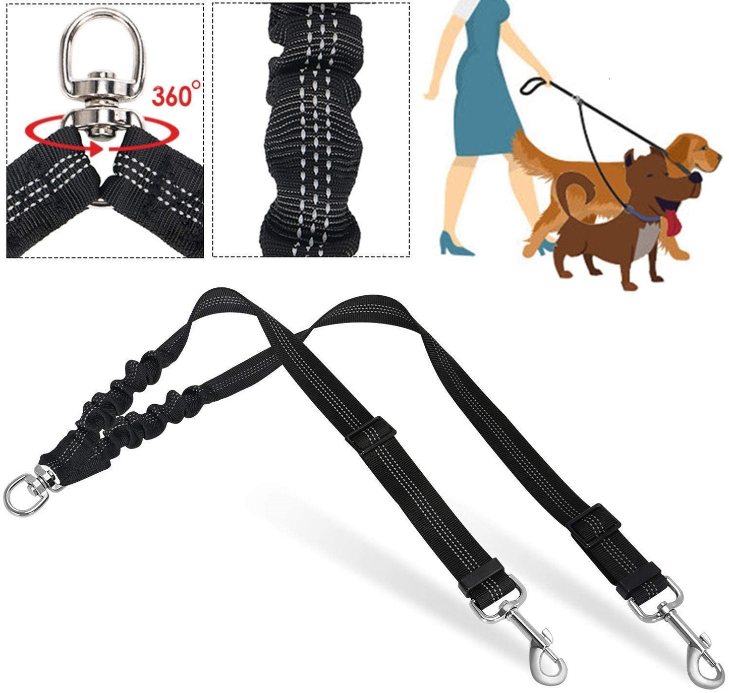 Single Leash into Double Extension Leash