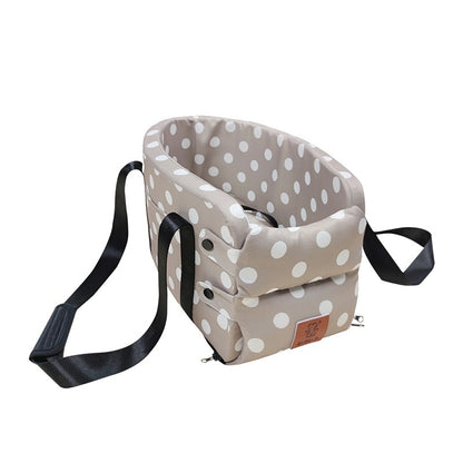 Portable Dog Car Seat with Clip-On Safety Leash