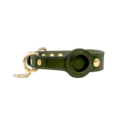 Leather Apple Airtag Dog Collar