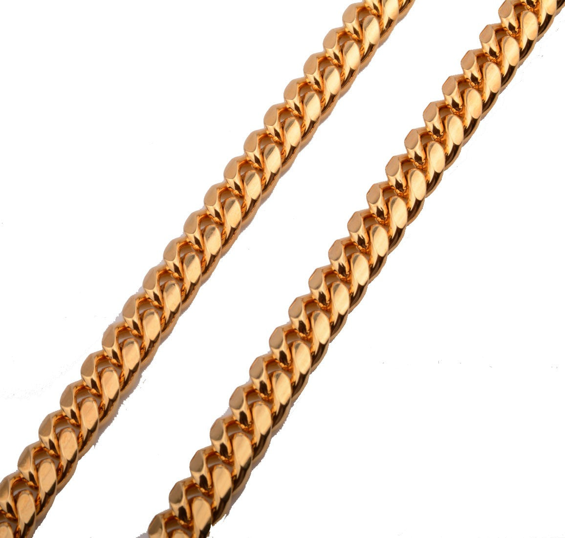 Cuban Link Style Stainless Steel and Leather Traction Leash