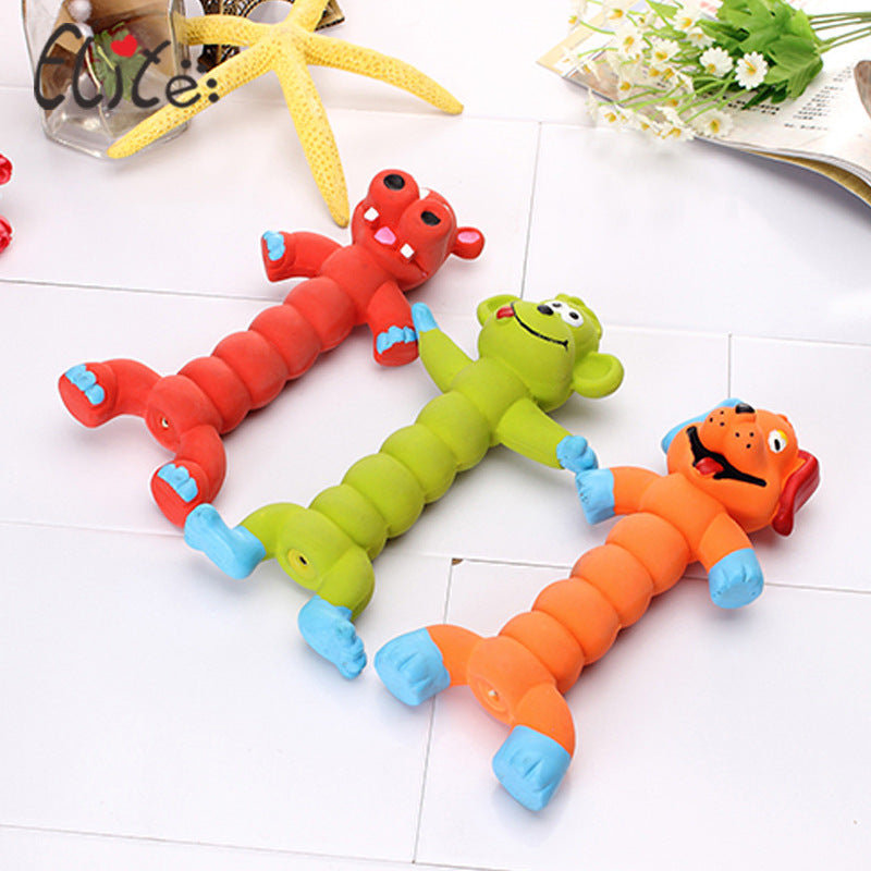 Latex Cartoon Shaped Molar Stick Dog Toy