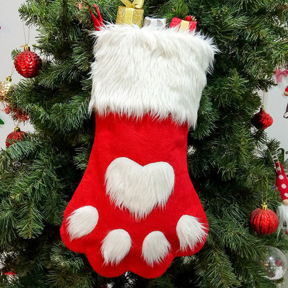 Dog Paw Christmas Stocking