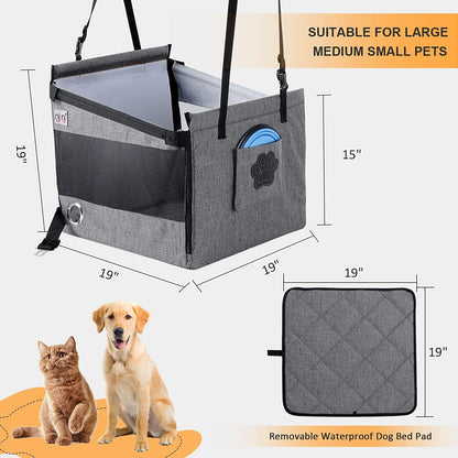 Car Pet Cage, Rear Seat Dog Basket, Waterproof