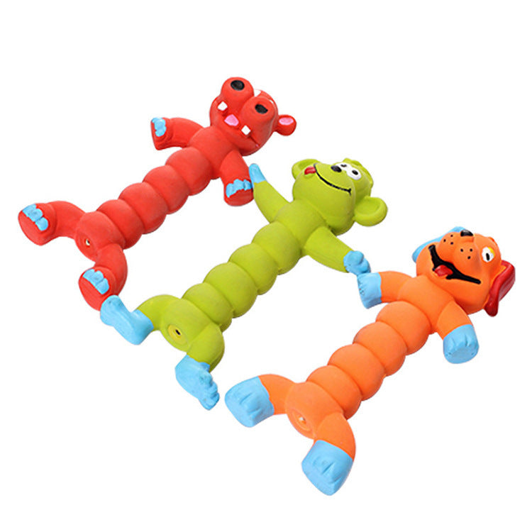 Latex Cartoon Shaped Molar Stick Dog Toy