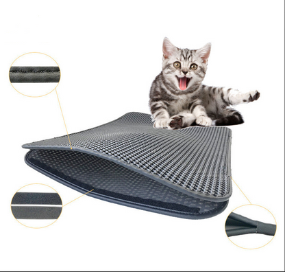 Double Layer Cat Litter Trapping Cat Mat