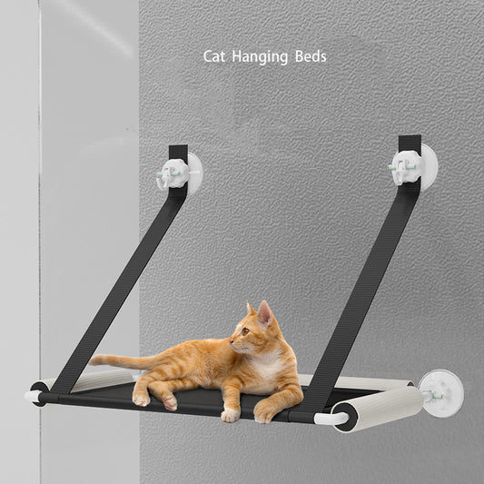 Cat Window Hammock with Scratching Post Sides