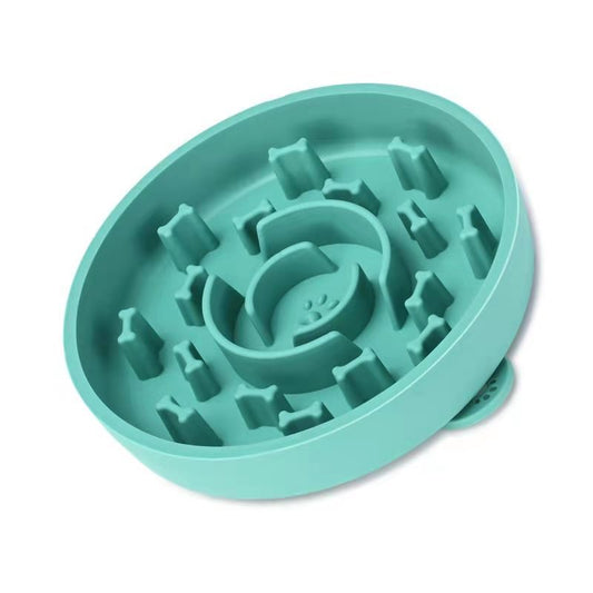 Anti-Choking, Non-Slip Suction Cup Silicone Slow Feeding Bowl