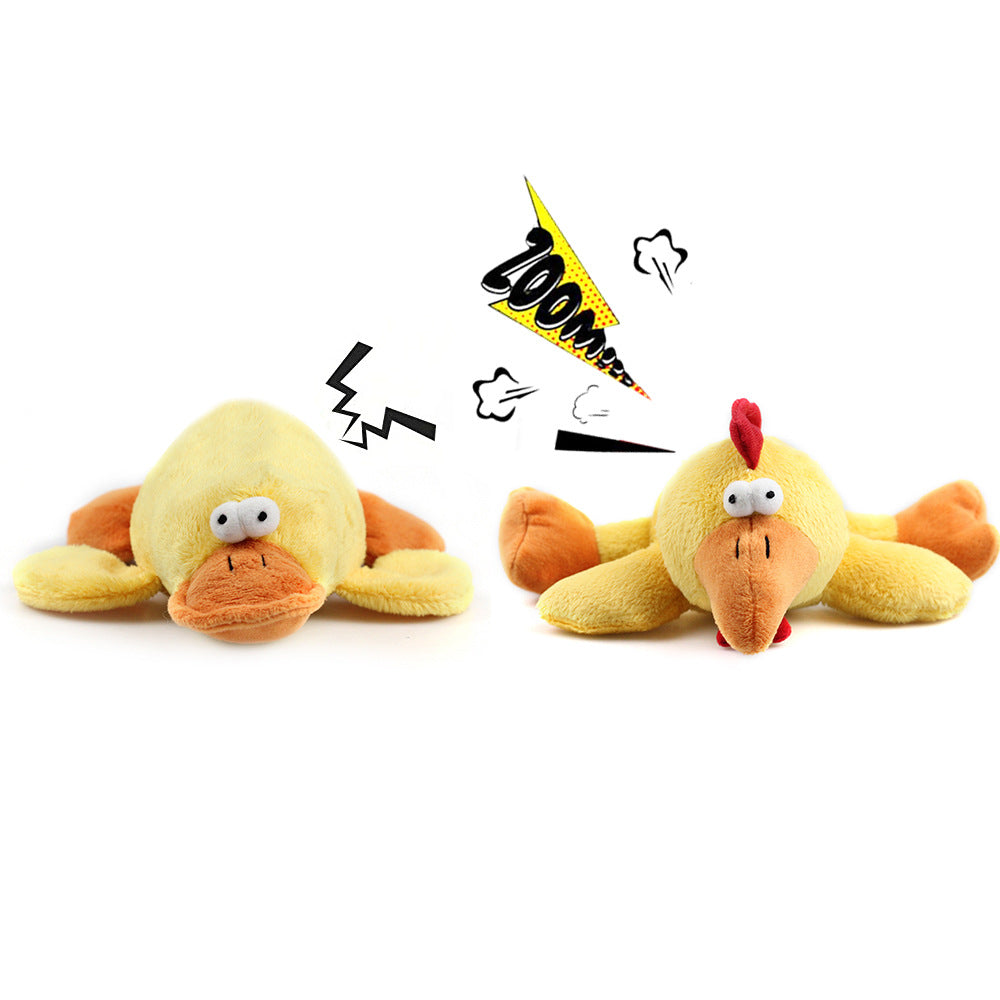 Duckling and Chick Dog Chew Toy with Squeaker