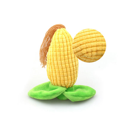 Cactus and Corn Plush Squeaker Dog Toy