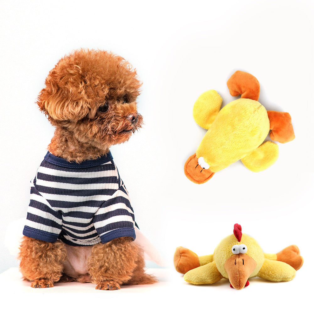 Duckling and Chick Dog Chew Toy with Squeaker