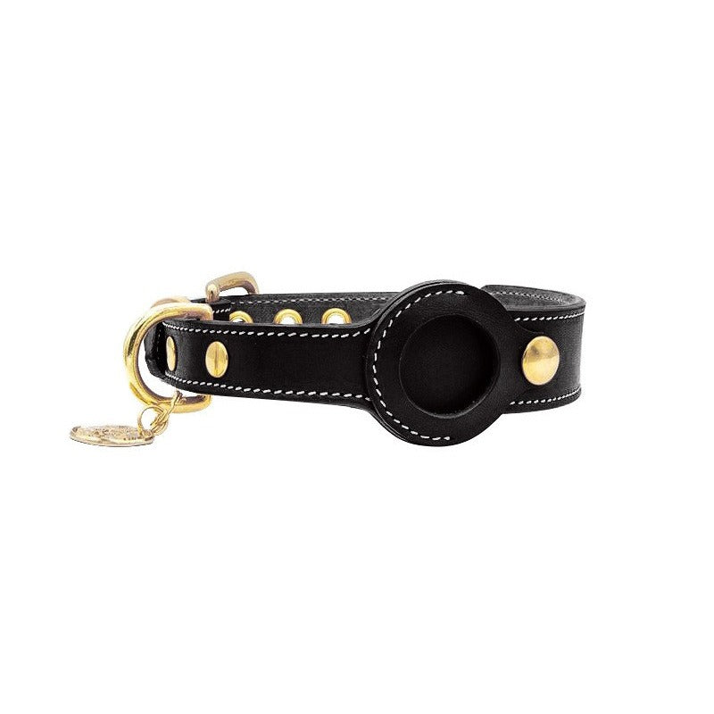 Leather Apple Airtag Dog Collar