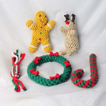 Christmas Themed Rope Dog Chew Toy