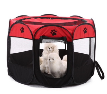 8-Sided Foldable Pet Tent, Puppy Kennel