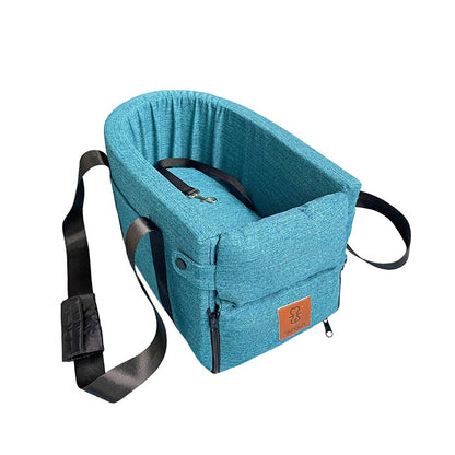 Portable Dog Car Seat with Clip-On Safety Leash