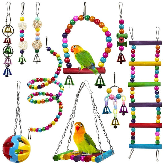 Bird Cage Toys, 10 pieces