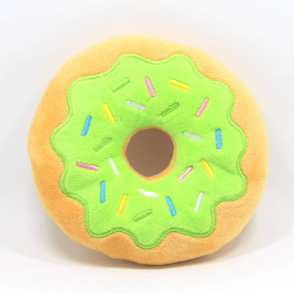 Donut Plush Dog Chew Toy with Squeaker