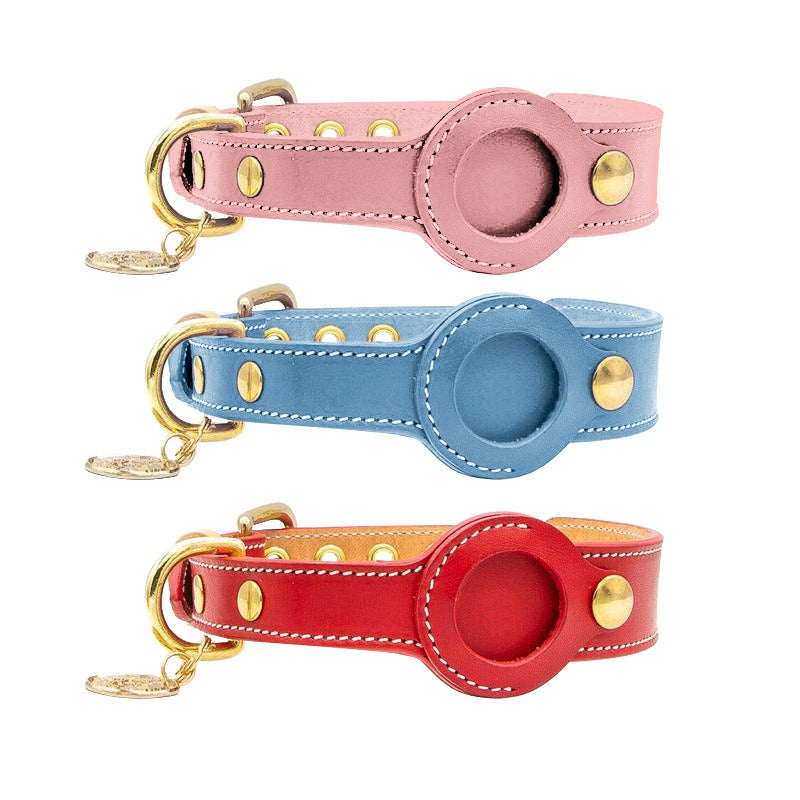 Leather Apple Airtag Dog Collar