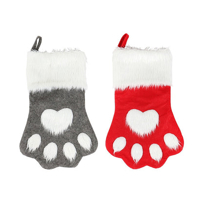 Dog Paw Christmas Stocking