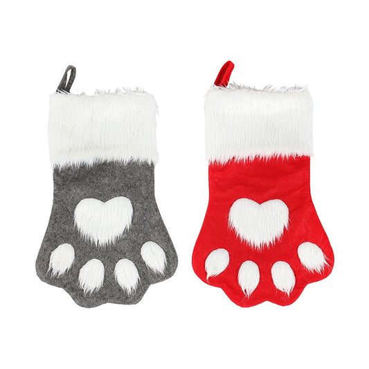 Dog Paw Christmas Stocking