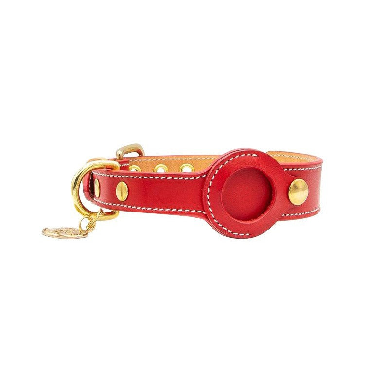 Leather Apple Airtag Dog Collar